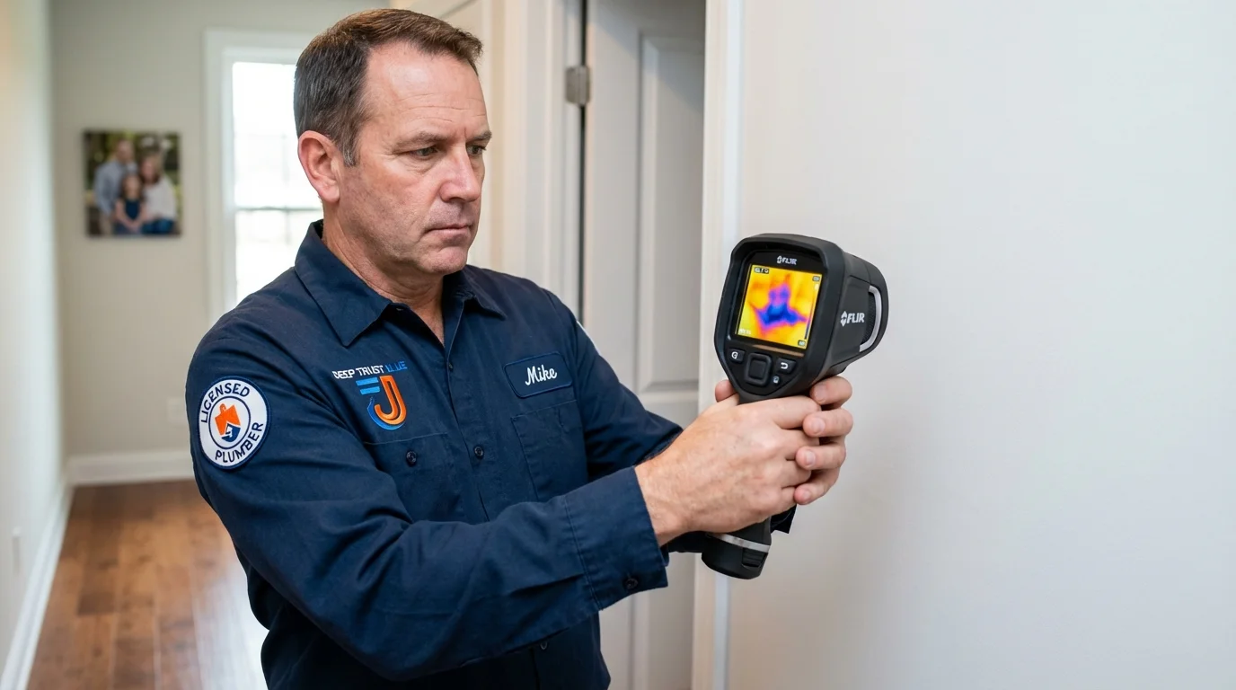 Thermal imaging leak detection by Johns Plumbing LLC in Swedesboro