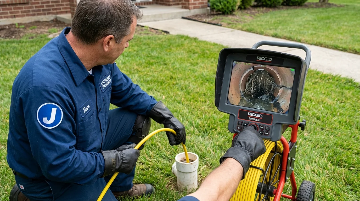 Sewer camera inspection being performed by Johns Plumbing LLC in Swedesboro